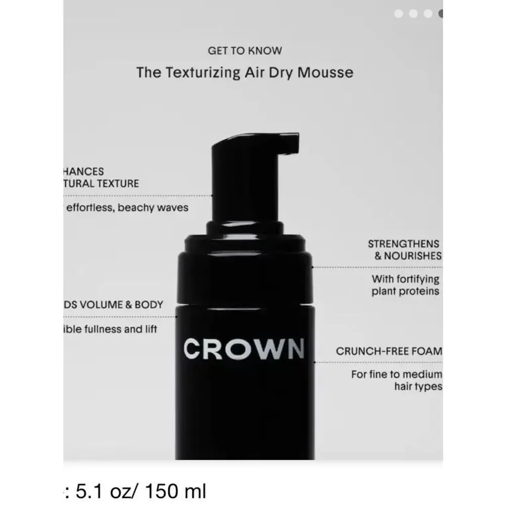 Crown Affair The Texturizing Air Dry Hair Mousse
